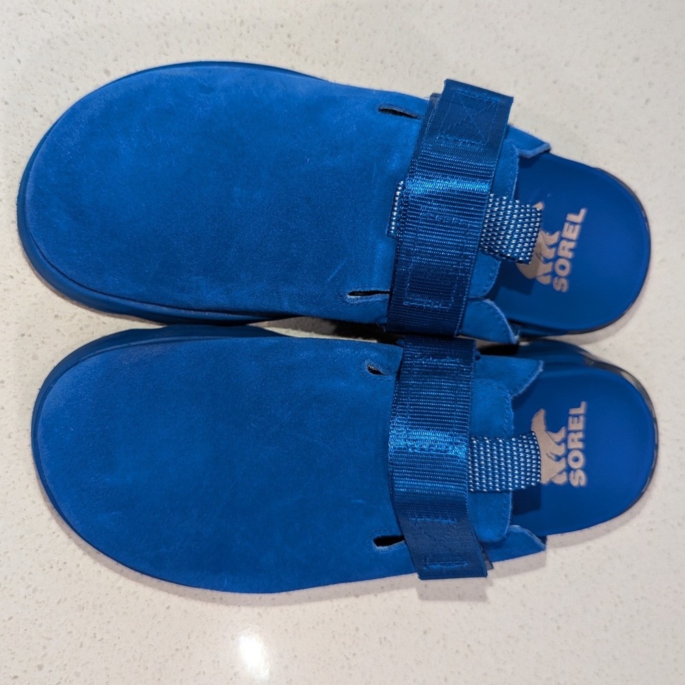 Sorel Ona Rmx Mule Electric Blue Suede SlipOn Platform Clog 8.5 Comfort Gorpcore - Picture 5 of 12